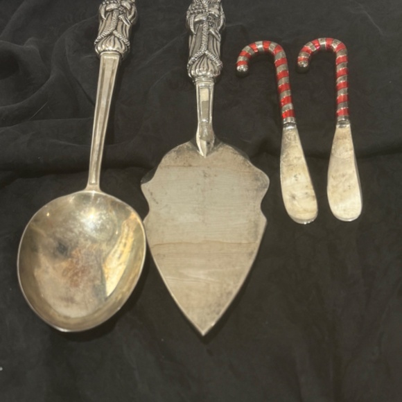Godinger Silver Art Co LTD Pie/Cake Server And Knife Christmas Set 4 - Picture 2 of 10